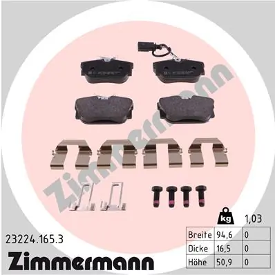 Brake Pad Set, disc brake 23224.165.3