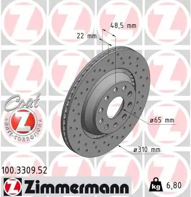 Brake Disc SPORT BRAKE DISC Z 100.3309.52