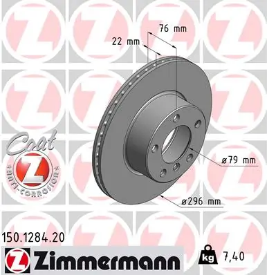 Brake Disc COAT Z 150.1284.20