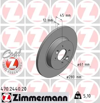 Brake Disc COAT Z 470.2440.20