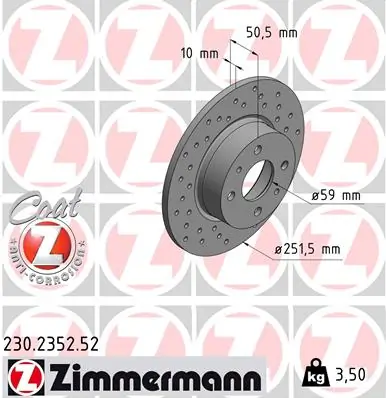 Brake Disc SPORT BRAKE DISC Z 230.2352.52
