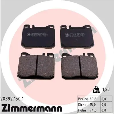 Brake Pad Set, disc brake 20392.150.1