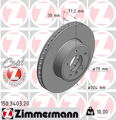 Brake Disc COAT Z 150.3403.20
