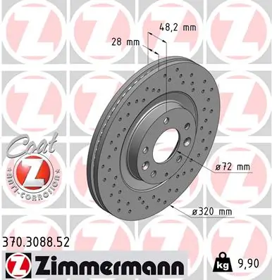 Brake Disc SPORT BRAKE DISC Z 370.3088.52