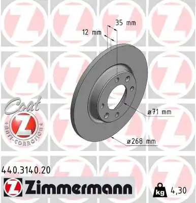 Brake Disc COAT Z 440.3140.20