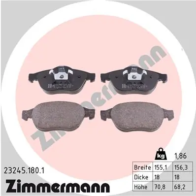 Brake Pad Set, disc brake 23245.180.1