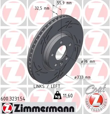 Brake Disc BLACK Z 600.3231.54