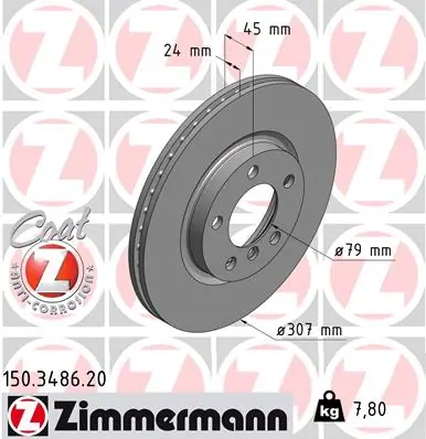 Brake Disc COAT Z 150.3486.20