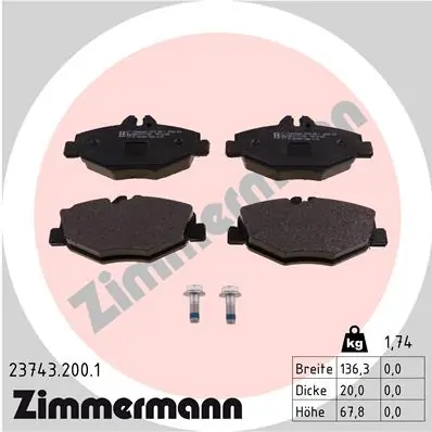 Brake Pad Set, disc brake 23743.200.1