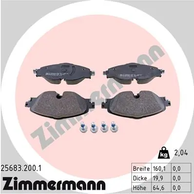 Brake Pad Set, disc brake 25683.200.1