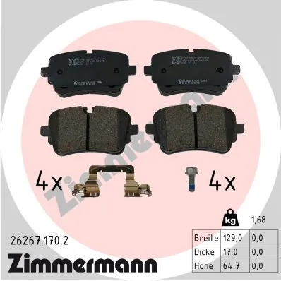 Brake Pad Set, disc brake 26267.170.2