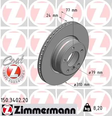 Brake Disc COAT Z 150.3402.20