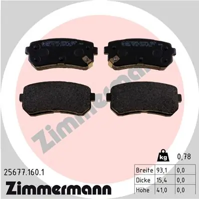 Brake Pad Set, disc brake 25677.160.1