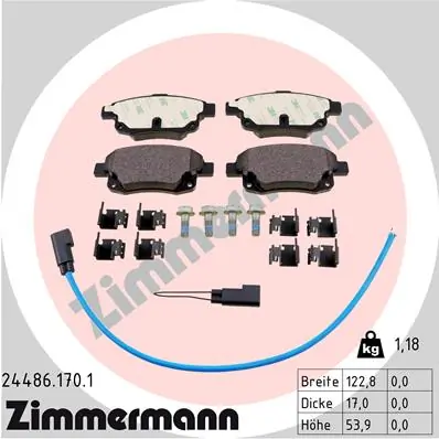 Brake Pad Set, disc brake 24486.170.1