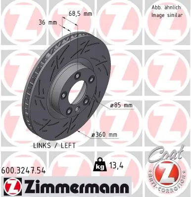 Brake Disc BLACK Z 600.3247.54