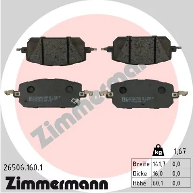 Brake Pad Set, disc brake 26506.160.1