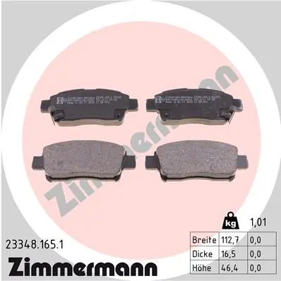 Brake Pad Set, disc brake 23348.165.1