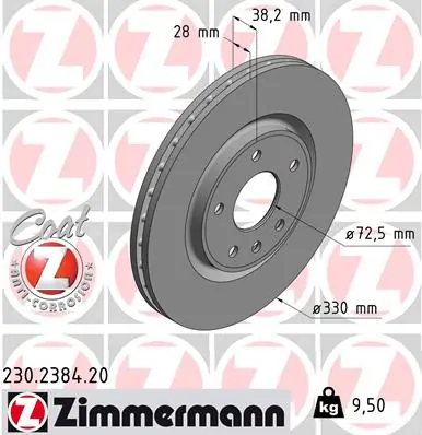 Brake Disc COAT Z 230.2384.20