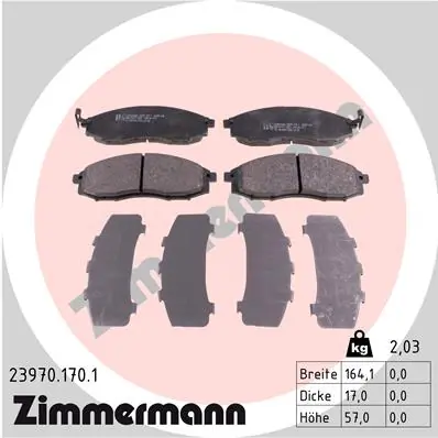 Brake Pad Set, disc brake 23970.170.1