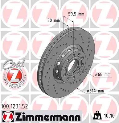 Brake Disc SPORT BRAKE DISC Z 100.1231.52