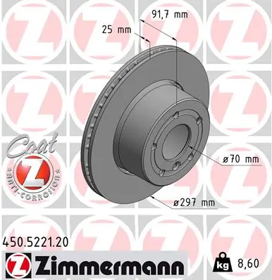 Brake Disc COAT Z 450.5221.20
