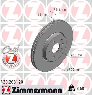 Brake Disc COAT Z 430.2631.20