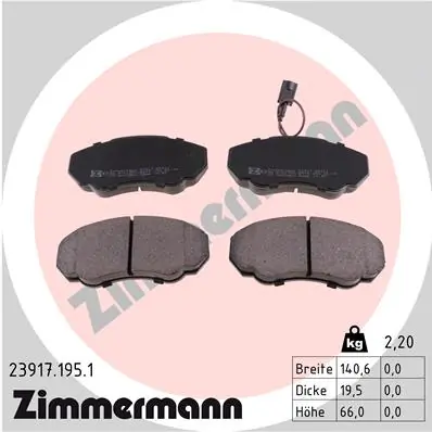 Brake Pad Set, disc brake 23917.195.1