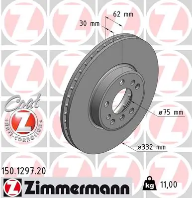 Brake Disc COAT Z 150.1297.20
