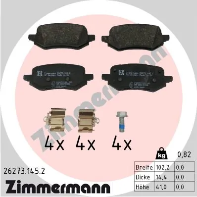 Brake Pad Set, disc brake 26273.145.2