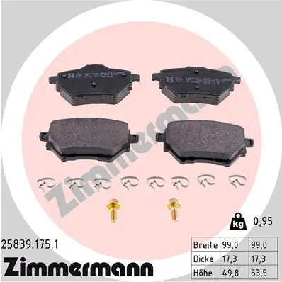 Brake Pad Set, disc brake 25839.175.1