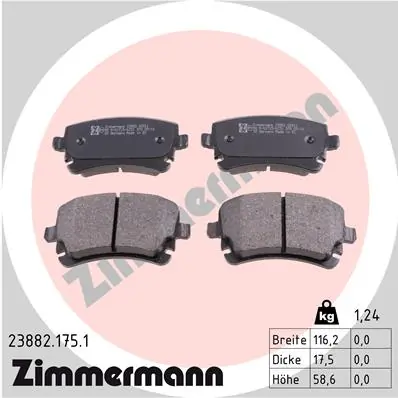 Brake Pad Set, disc brake 23882.175.1