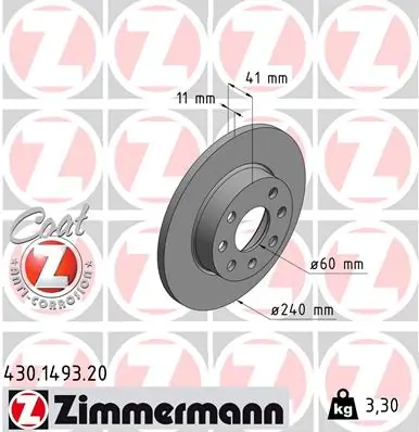 Brake Disc COAT Z 430.1493.20
