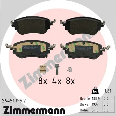 Brake Pad Set, disc brake 26451.195.2