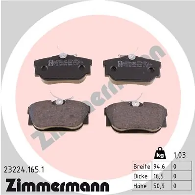 Brake Pad Set, disc brake 23224.165.1