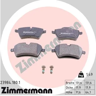 Brake Pad Set, disc brake 23984.180.1