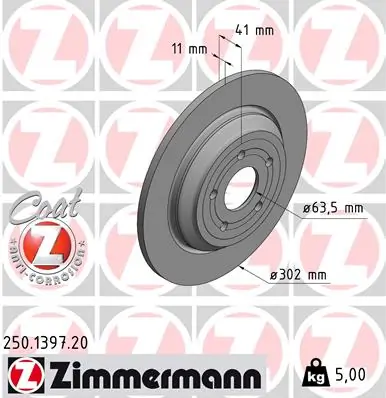 Brake Disc COAT Z 250.1397.20