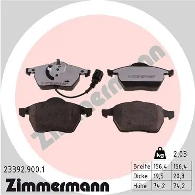 Brake Pad Set, disc brake rd:z 23392.900.1