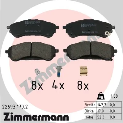 Brake Pad Set, disc brake 22693.170.2