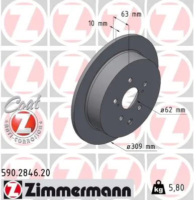 Brake Disc COAT Z 590.2846.20