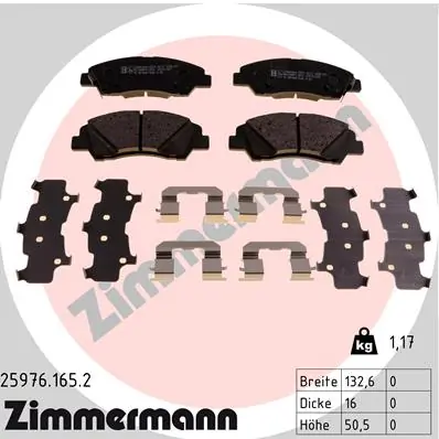 Brake Pad Set, disc brake 25976.165.2