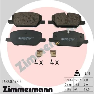 Brake Pad Set, disc brake 26348.195.2