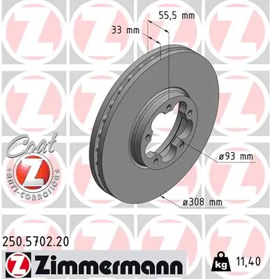 Brake Disc COAT Z 250.5702.20