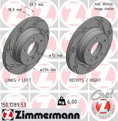 Brake Disc BLACK Z 150.1289.53