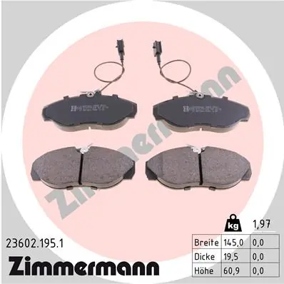 Brake Pad Set, disc brake 23602.195.1