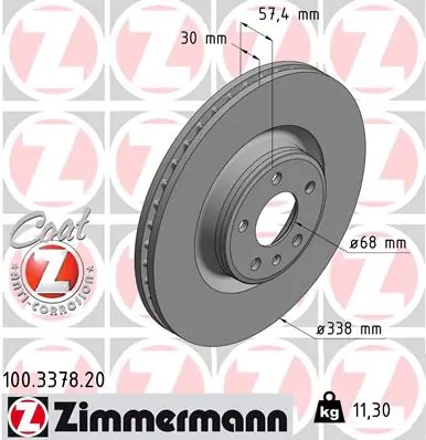Brake Disc COAT Z 100.3378.20