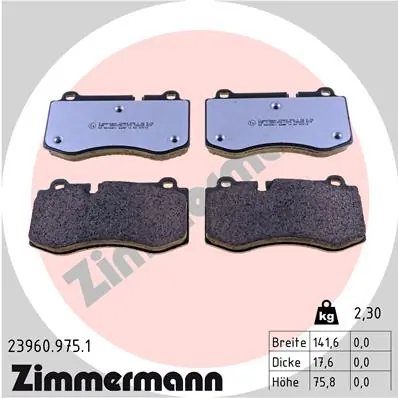 Brake Pad Set, disc brake rd:z 23960.975.1