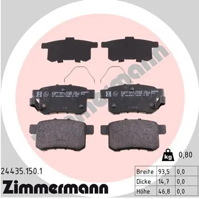 Brake Pad Set, disc brake 24435.150.1