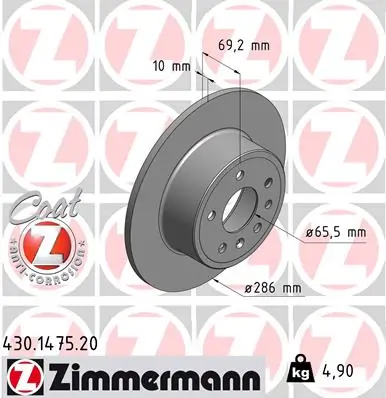 Brake Disc COAT Z 430.1475.20