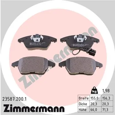 Brake Pad Set, disc brake 23587.200.1