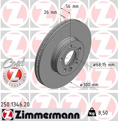 Brake Disc COAT Z 250.1346.20